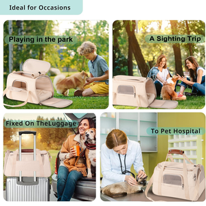 Elite Travel <b>Pet</b> Cabin: 3-Side Entry Cat <b>Carrier</b> with Luggage Sleeve Anti-Collapse Frame & Washable Fleece Bed for Stress-Free - Product Image 1