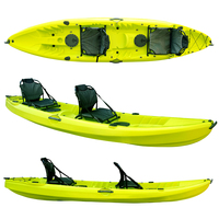 Rhinototo — Kayak moulé pour 2 + 1 famille, position assise sur le dessus, bateau à double rames