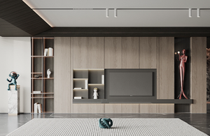 Divano TV in Legno Ecologico Personalizzato, Design Moderno, Dimensioni Regolabili, Stili Vari, Arredamento Multifunzionale per <span class=keywords><strong>Soggiorno</strong></span> e Villa - Product Image 3