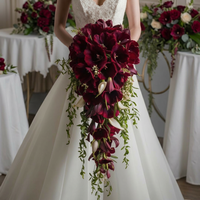 Bouquet de mariée très populaire – Bouquet de fleurs artificielles à tenir en main pour mariage, bouquet cascade goutte d'eau, fleur à tenir pour la mariée