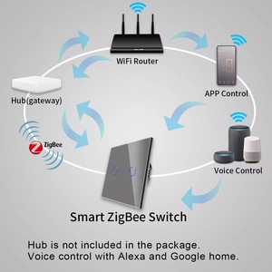 Interruttore Elettrico da Parete Smart Tuya Standard EU per Casa, 100V-250V, Vetro, 1/2/3/4 Gang, 2 Vie, Wifi/Zigbee, 10A - Product Image 4