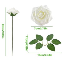 Roses artificielles en mousse PE de 7 cm de haute qualité, vente en gros directe d'usine, pour cadeau de la fête des mères et décoration intérieure