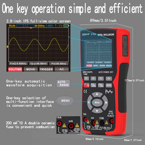 디지털 저장 오실로스코프 48MSa/s 10MHz PC 파형 멀티미터 자동 트루 RMS 트랜지스터 프로브 ZT-702S - Product Image 5