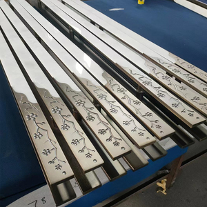 Ouken phổ biến 304 thép không gỉ double side xử lý thương mại vuông trượt cho cửa kính vàng kéo xử lý cho khách sạn - Product Image 1