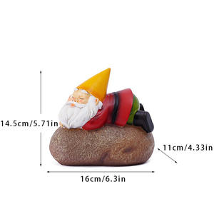 Escultura Solar de <span class=keywords><strong>Hada</strong></span> Duendecillo Americana, Adornos de Jardín, Artesanía de Resina Ecológica Hecha a Mano, Decoraciones Navideñas para Exteriores RUYI - Product Image 6