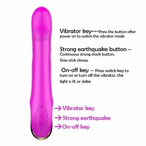 Leistungs starker G-Punkt-Dildo vibrator Ein-Klick-Höhepunkt Weiblicher Mastur bator Sexspielzeug mit Vibrations klitoris timulator für Frauen - Product Image 4