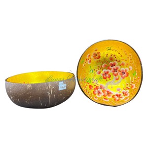 100% hecho a mano en Vietnam, juego de cuencos redondos antiguos ecológicos, vajilla única de cáscara de coco 100% para decoración del hogar - Product Image 1