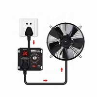 Contrôleur de vitesse de moteur à courant alternatif monophasé 220V 4000W interrupteur de contrôle de vitesse de ventilateur de ventilateur gradation de contrôle de température avec voltmètre