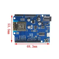 WiFi R3 Caja Oficial ATMEGA16U2 / UNO+WiFi R3 Chip MEGA328P CH340G para Arduino UNO R3 Placa de Desarrollo WeMos ESP8266