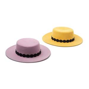 Sombrero de fieltro de lana X1234 de ala ancha unisex, transpirable, para iglesia, exteriores, moda casual, estilo sencillo, con cinta de encaje - Product Image 2