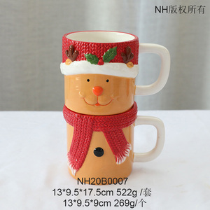 <span class=keywords><strong>Tazas</strong></span> de cerámica personalizadas para café y Navidad, taza de galletas de muñeco de nieve con bolsillo, novedad de <span class=keywords><strong>2022</strong></span> - Product Image 5