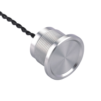 ELEWIND Bouton concave électronique étanche IP68 22MM avec interrupteur piézoélectrique Structure métallique (PS223Z10YNT1)