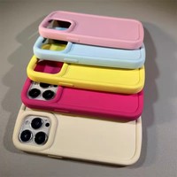 Étui simple de couleur unie pour Apple 15promax, nouveau modèle créatif 13, 12Pro, anti-chute