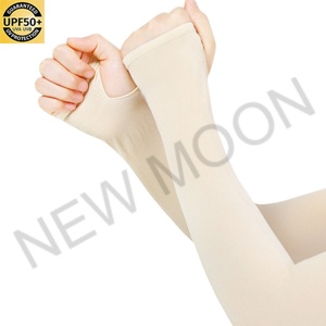 Customized UV-proof Fingerless Gloves for Outdoor Cycling, Ice Silk Arm Sleeves Fishing Gloves - Product Image 2