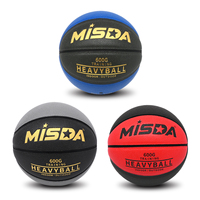 Ballon de basketball lesté personnalisé rouge taille 3 mini 900g (1,9 lb) avec chambre à air en butyl pour l'entraînement de la force des poignets et la pratique du dribble