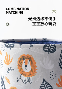 Scatola portaoggetti pieghevole in tela per giocattoli per bambini, vestiti sporchi, <span class=keywords><strong>cesto</strong></span> per il bucato multifunzionale, <span class=keywords><strong>design</strong></span> staccabile per il bagno - Product Image 6