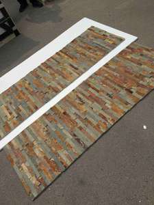Panneaux muraux en pierre culturelle, ardoise rouillée au design moderne, carrelage antiacide naturel aiguisé pour la décoration intérieure extérieure de la maison