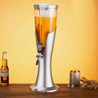 Tour à bière lumineuse LED 3L personnalisée, distributeur portable de bière pression avec robinet pour grandes soirées, mariages et équipement de bar
