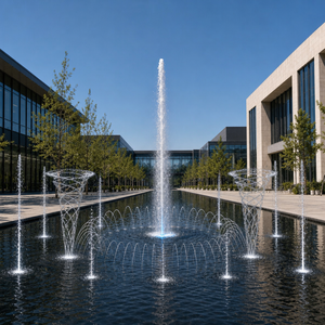 <span class=keywords><strong>Fuente</strong></span> <span class=keywords><strong>de</strong></span> Agua Profesional para Piscina, Sistema <span class=keywords><strong>de</strong></span> Suelo Seco para Exteriores <span class=keywords><strong>de</strong></span> 3x2m, 25 Boquillas, Acero Inoxidable, LED DMX512, Comercial - Product Image 1