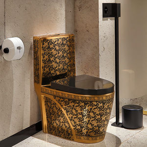 Pot de Chambre lavatorio WC Indonesia inodoro elongado inodoros y lavamanos S Trap tanques de inodoro de una pieza con descarga dorada - Product Image 3