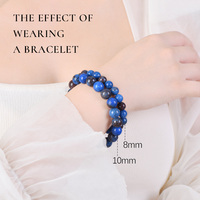 Bracelet en perles d'azurite, bijou pour accessoires en cristal, mode bohème, usage quotidien et collections de cadeaux