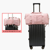Sac de sport en nylon grande capacité, sec/humide, avec compartiment à chaussures pour la gym, les voyages et les activités de plein air