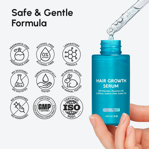 Oem Hữu Cơ Tăng Trưởng Tóc Huyết Thanh Với Caffeine Peptide Dầu Thầu Dầu Hương Thảo Tăng Trưởng Tóc Thuốc Bổ Cho Phụ Nữ Và Nam Giới - Product Image 6