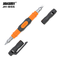 JAKEMY JM-8155 Tournevis stylo portable 3 pièces avec embouts chromés double extrémité magnétiques Phillips pour réparation électronique