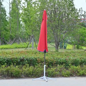 Sombrilla de Playa Resistente al Viento con Protección UV, 150 cm de Radio, Doble Varilla, Tela Plateada, Parasol para Exteriores - Product Image 2