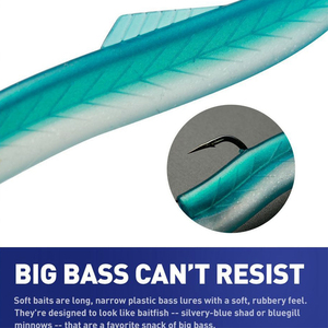 Señuelo de pesca de plástico blando con cabeza de jig metálica, cebo artificial de silicona Ocean Sandeel, señuelo de jigging blando para lubina, <span class=keywords><strong>precio</strong></span> de fábrica OEM - Product Image 5