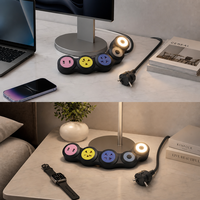 Multiprise multifonctionnelle universelle pour la maison avec veilleuse, protection contre les surcharges, ports USB colorés et en cuivre