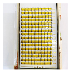 Extensions de cils synthétiques 2D personnalisées faites à la main, marque privée, pour maquillage quotidien professionnel, cils foncés éclatants - Product Image 1