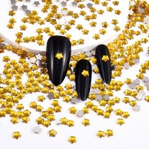 OLeeya 1440 pièces 4*4mm Strass en verre en forme d'étoile, cristaux de qualité salon pour nail art, bijoux d'ongles haut de gamme pour manucure professionnelle - Product Image 4