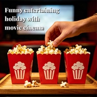 Boîte à popcorn pliable en carton biodégradable et résistant à la graisse ZJPACK, avec logo personnalisé, pour l'emballage alimentaire à emporter (sushi, etc.)