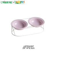 Mangeoire double inclinée en céramique ORIENPET & OASISPET pour animaux de compagnie, protection du cou, anti-renversement JJFD24367