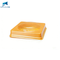Conteneur individuel pour gâteaux de lune en plastique PET avec fenêtre transparente et base dorée, personnalisable avec logo OEM, boîte de rangement pour desserts, fabricant en gros