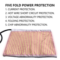 Coussin chauffant électrique thermique imperméable pour animaux de compagnie, tapis chauffant anti-morsure à température réglable pour l'hiver, pour chien et chat