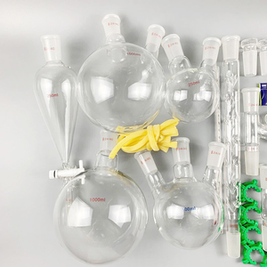 Kit de Distillation en Verre pour Laboratoire de Chimie Organique, Ensemble d'Équipement avec Flasques à Raccord 24/40 - Product Image 2