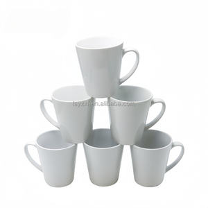 Venta al por Mayor de Tazas de Cerámica Cónicas Blancas de 12 oz con Revestimiento de Sublimación en Forma de V, Diseño Moderno para Uso en el Hogar/Oficina, Promoción - Product Image 5