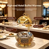 Réchaud de buffet suspendu haut de gamme 8L pour service transfrontalier, chauffe-plats commercial de style hôtelier de luxe léger pour restauration en libre-service