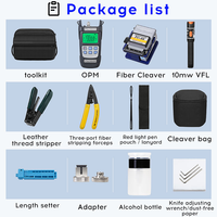 Kit d'outils pour fibre optique avec compteur de puissance optique de haute précision AUA-Y710A (-70~+10dBm) et localisateur de défaut visuel 10 km