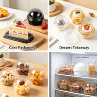 Boîtes d'emballage pour mini-gâteaux en plastique transparent, boîtes de rangement pour macarons et chocolats en plastique PET multicolores