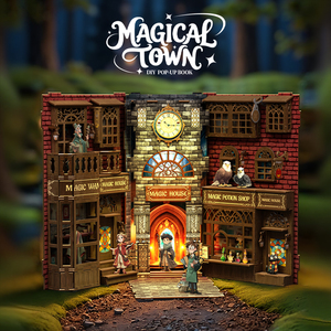Kit de puzzle <span class=keywords><strong>en</strong></span> <span class=keywords><strong>bois</strong></span> 3D à faire soi-même, Book Nook, nouveautés 2025, cadeau d'Halloween et de Noël, Booknook, librairie éternelle avec lumières LED - Product Image 2