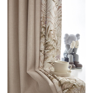 118.11 "pouces 300cm Largeur Haute Qualité Impression Tissé Polyester Rideau Tissu Lin Blackout - Product Image 2