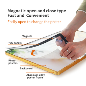 Tableau d'affichage magnétique Certification photo <span class=keywords><strong>Support</strong></span> magnétique Cadre mural Porte-<span class=keywords><strong>affiche</strong></span> magnétique A1/A2/A3/A4 15mm d'épaisseur - Product Image 4