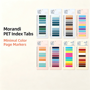 Onglets d'indexation SK Morandi en PET, personnalisables, colorés, autocollants, blocs-notes, plusieurs tailles, impression de logo, motif, texte - Product Image 2
