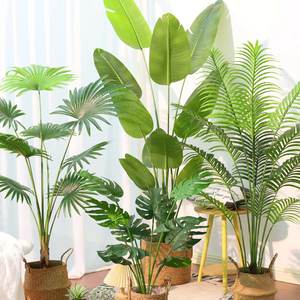 Plantes vertes artificielles de simulation, 6 pieds et 4 pieds de hauteur, 13 feuilles, arbre haut de gamme, décoration, faux arbre Cordyline - Product Image 1