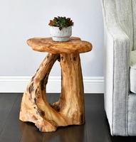 Table en racine de teck moderne pour la décoration d'anniversaire