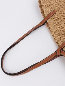 กระเป๋าถือสานฟางโบฮีเมียนสำหรับเดินทางฤดูร้อน ทำมือ แฟชั่นสำหรับผู้หญิง สะพายไหล่เดียว ใช้ได้ที่ชายหาด - Product Image 4