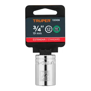 Boîte de 6 douilles à 12 points de 3/4 po, entraînement 1/2 po, TRUPER - Product Image 4
